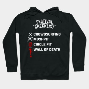 Metal und Rock - Festival Checkliste Hoodie